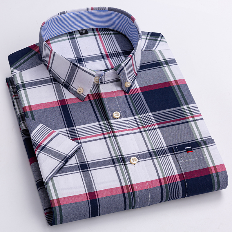 Oxford Cotton Casual Shirt Business - Mùa Hè 100% Cotton Oxford Áo