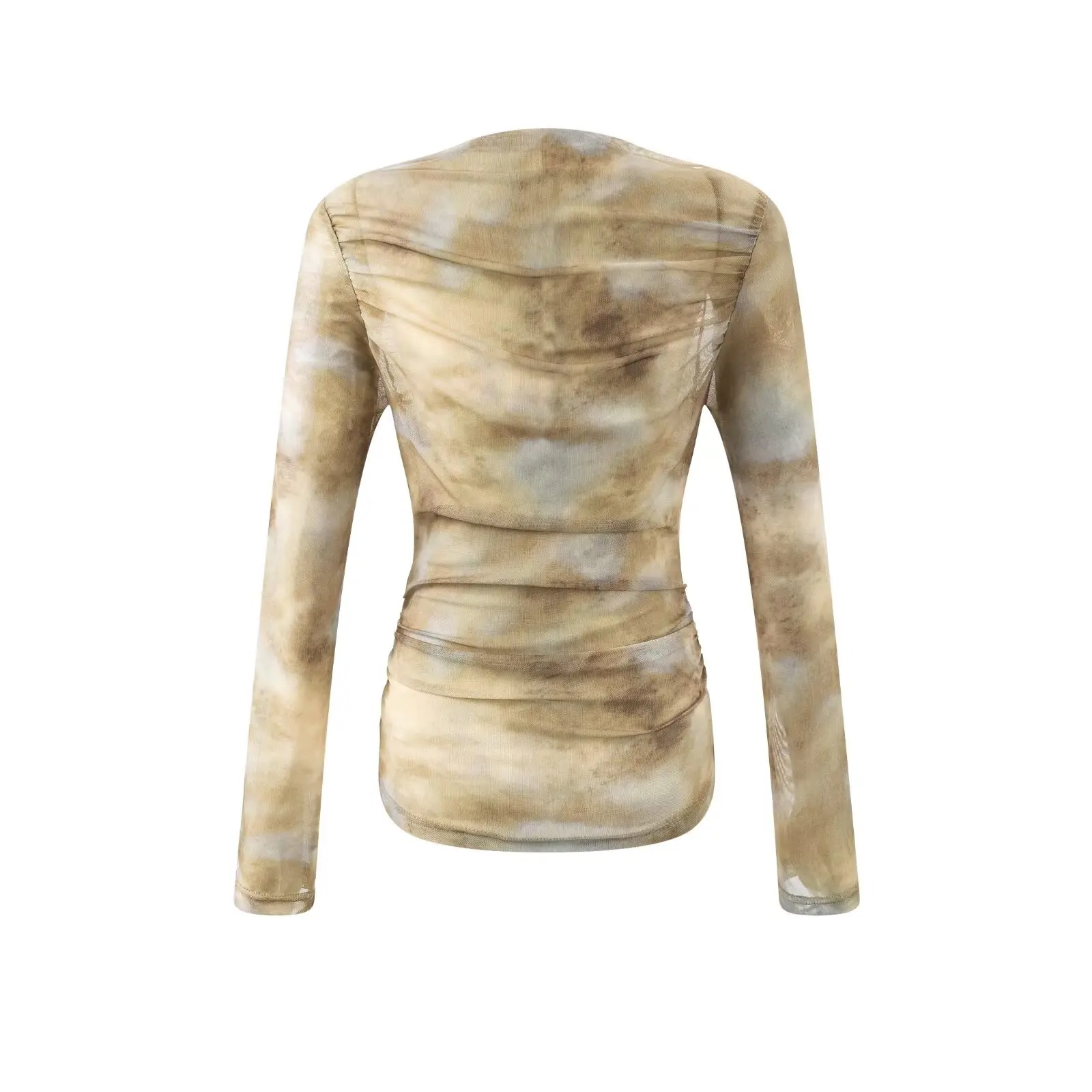 2025 Sexy Tie-Dye Print Ruched - đánh giá và giá Shirts