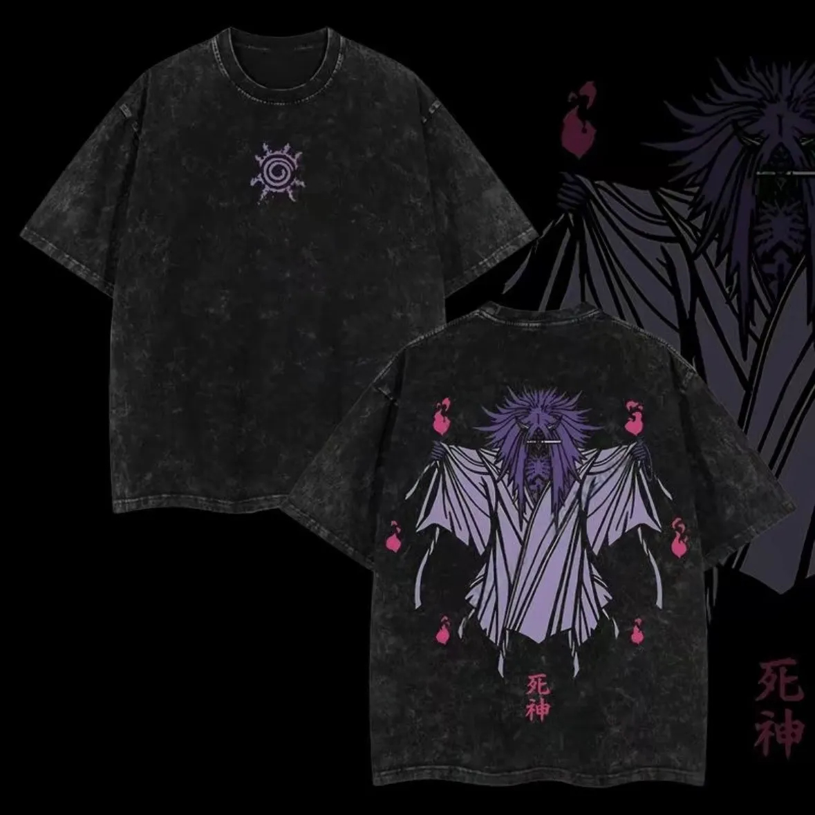 Shinigami T Shirt Naruto Reape - đánh giá và giá Acid Wash Vintage Graphic T Shirt